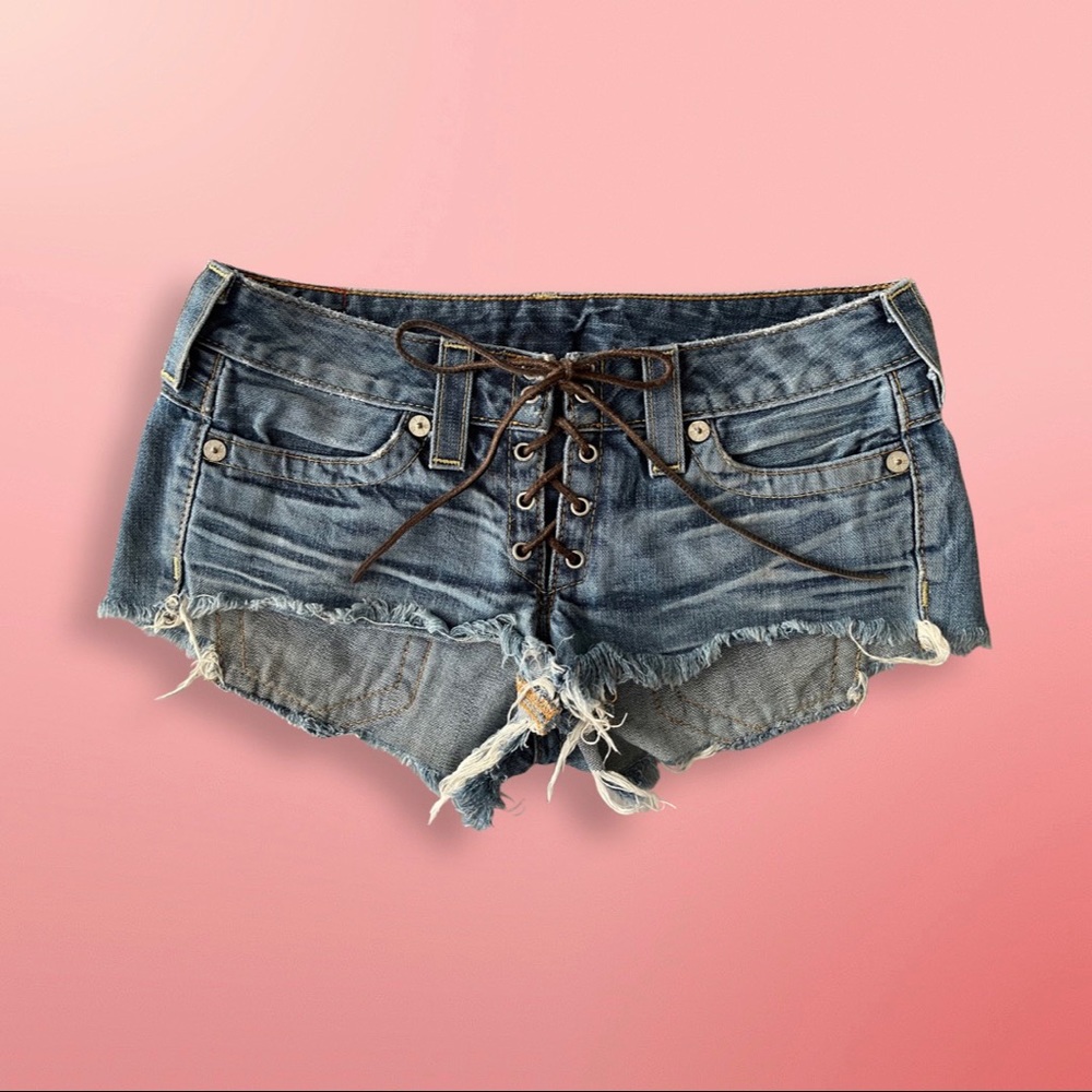True religion Gracie cut off Jean shorts